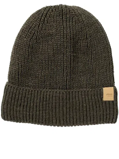 Phenix Ribbed-knit Beanie Hat In Green