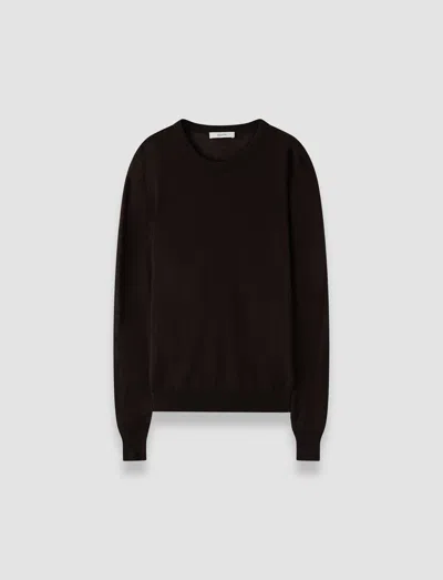 Joseph Cashair Round Neck Jumper In Brown