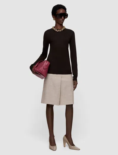 Joseph Cashair Round Neck Jumper In Brown