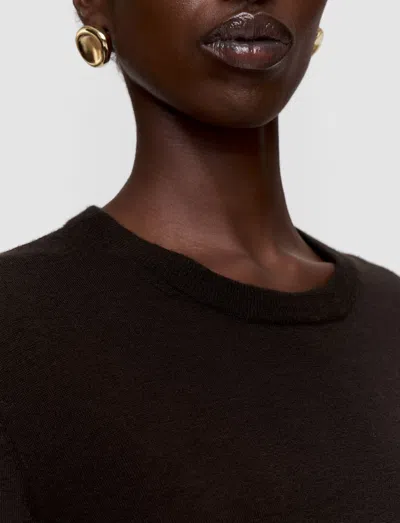 Joseph Cashair Round Neck Jumper In Brown