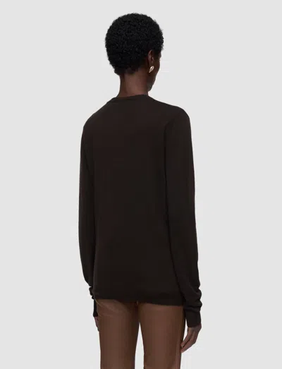 Joseph Cashair V Neck Jumper In Brown