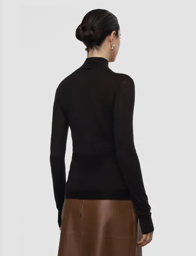 Joseph Cashair High Neck Jumper In Black