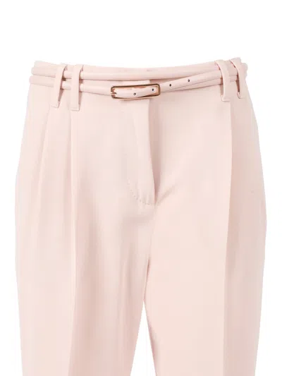 Max Mara Gisella Belt Trousers In Pink
