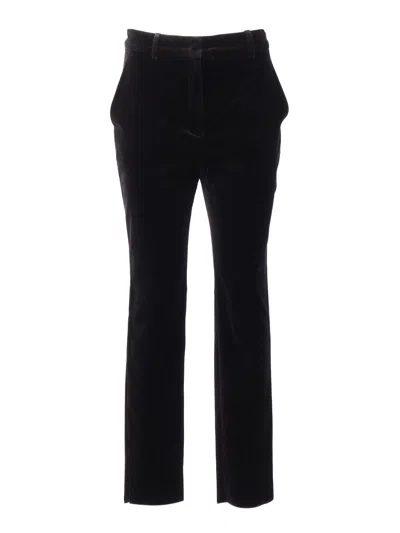Max Mara Belt-loops Trousers In Black