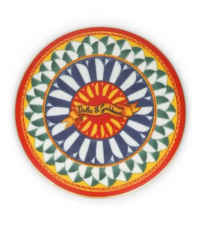 Dolce & Gabbana Casa Porcelain Carretto Trinket Box In Multi