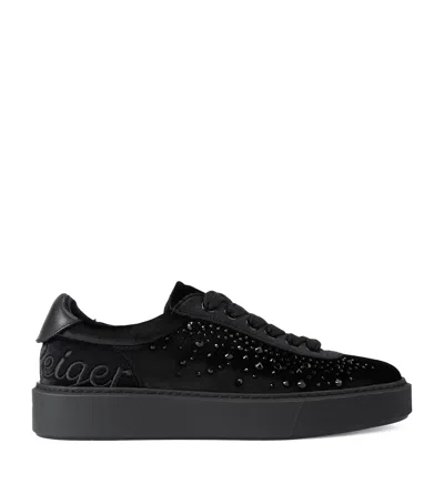 Kurt Geiger Embellished Albion Retro Sneakers In Black