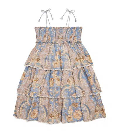 Zimmermann Cotton Daylight Tiered Dress In Multi
