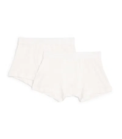Petit Bateau Pack Of 2 Cotton Boxer Briefs In White