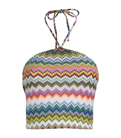 Missoni Pixel-effect Zigzag Pattern Top In Multi