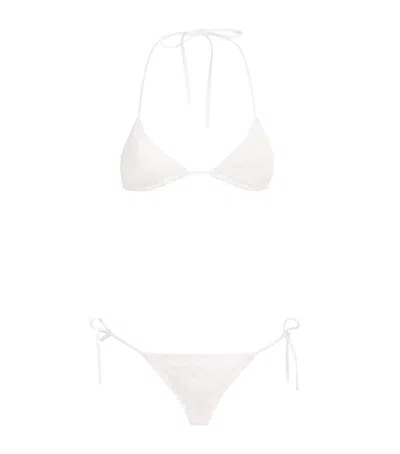 Missoni Metallic Plunge Bikini In White