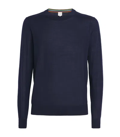 Paul Smith Merino Wool Sweater In Blue
