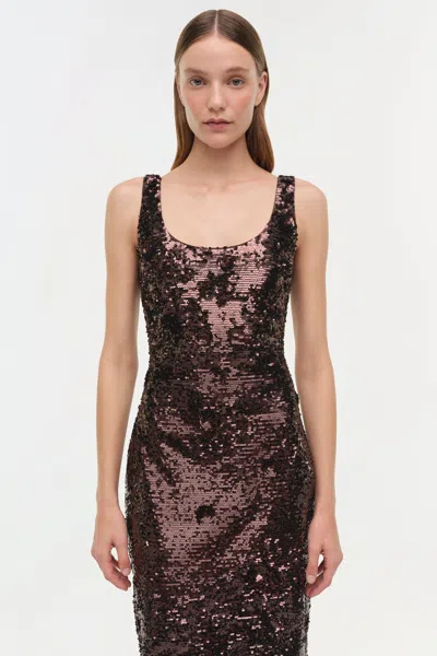 Simkhai Women's Bex Embellished Maxi Dress In Chocolate In Brown