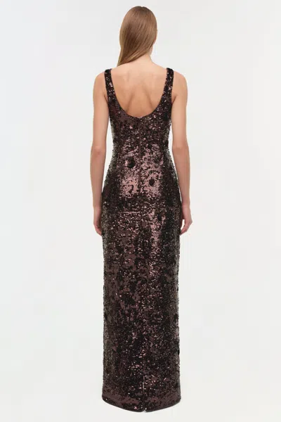 Simkhai Women's Bex Embellished Maxi Dress In Chocolate In Brown