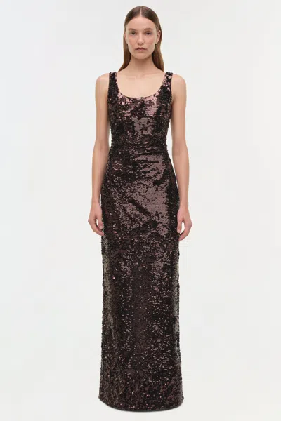 Simkhai Women's Bex Embellished Maxi Dress In Chocolate In Brown