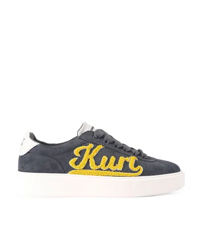 Kurt Geiger Appliqué Albion Retro Sneakers In Blue