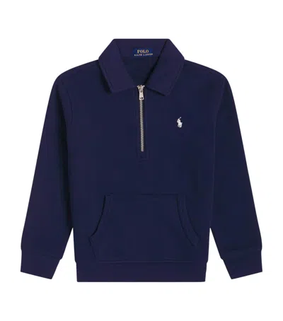 Ralph Lauren Boys Half Zip Sweatshirt In Blue