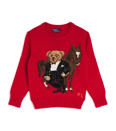 Ralph Lauren Cotton Polo Bear Sweater In Red