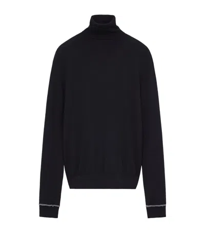 Loewe Wool Turtleneck Sweater In Blue