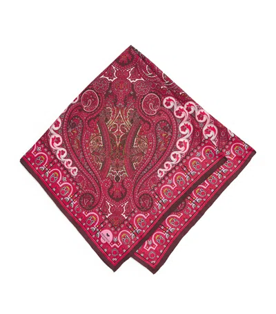 Weekend Max Mara X Giuliva Heritage Silk Paisley Scarf In Pink