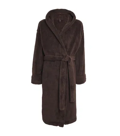 Skims Plush Hotel Robe In Brown