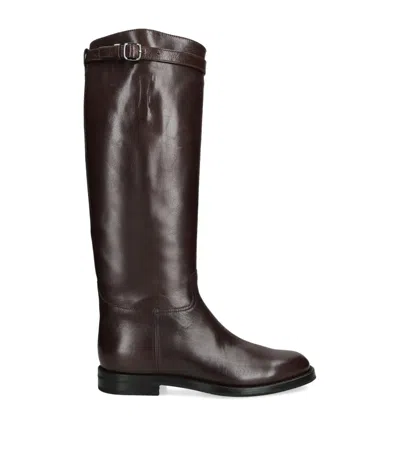 Church's Leather Michelle Knee-high Boots In Brown