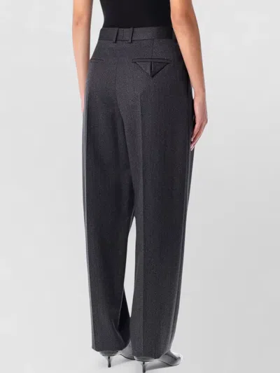 Bottega Veneta Tailored High Waist Trousers In Black