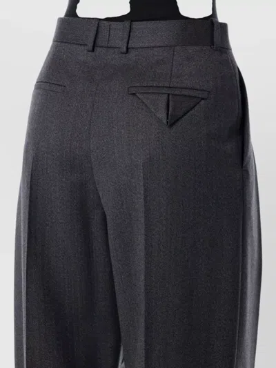Bottega Veneta Tailored High Waist Trousers In Black