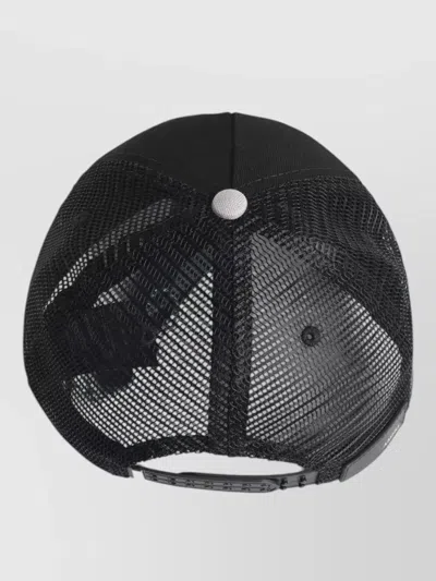 Amiri Cotton Cap With Curved Brim And Mesh Back In Black