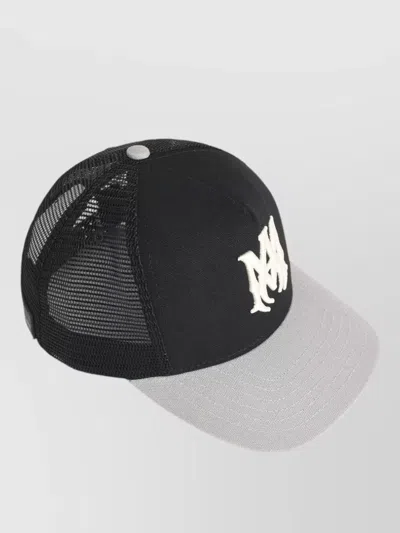 Amiri Cotton Cap With Curved Brim And Mesh Back In Black