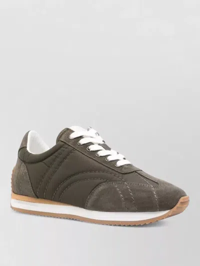 Totême Toteme Sport Suede-trim Sneaker In Animal Print