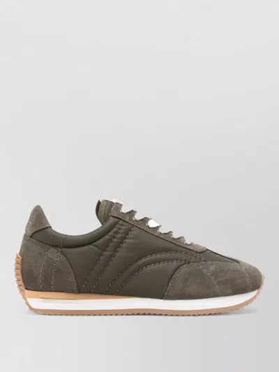 Totême Toteme Sport Suede-trim Sneaker In Animal Print