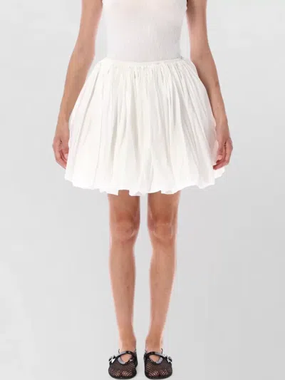 Alaïa Flared Bubble Skirt In Lightweight Fabric In White