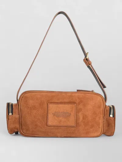 Marc Jacobs Cargo Suede Shoulder Bag Adjustable Strap