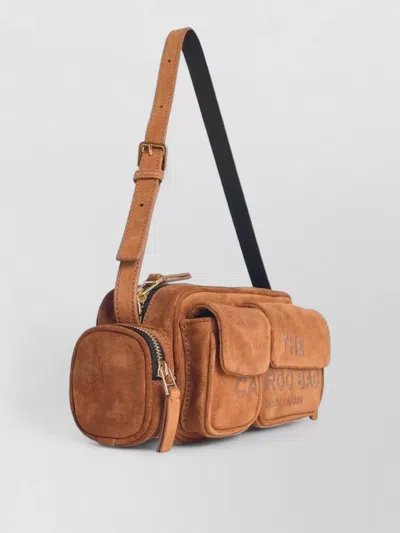 Marc Jacobs Cargo Suede Shoulder Bag Adjustable Strap