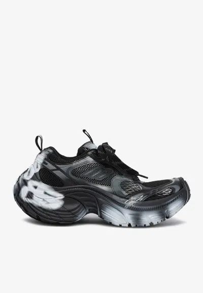 Balenciaga 6xl Spray-effect Sneakers In Black