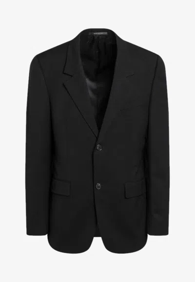 Balenciaga Long Sleeve Single Breasted Tailored Jacket In Black