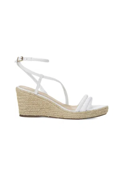 Mangará Atelier Leather Espadrille Wedges Romã - Women's Jute Platform Women's Sandals In White