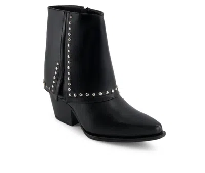 Andrea Women's Foldover Fashion Boots In Black In Black