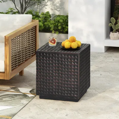 Streamdale Furniture Streamdale Outdoor Side Table, Patio End Table Cube, Coffee Table