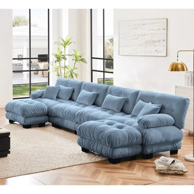 Streamdale Furniture Streamdale Free Combination Modular Sectional Sofa, U Shaped Couch, 4-seater Cloud Couch