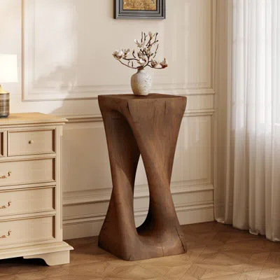 Streamdale Furniture Streamdale Outdoor Side Table, Twist Shape End Table, Decorative Accent Table.