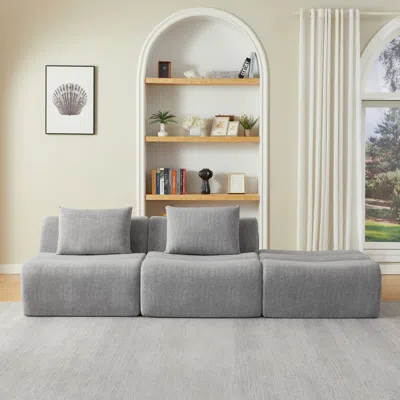 Streamdale Furniture Streamdale Oversized 3 Seater Chenille Sofa, No Assembly, Space-saving