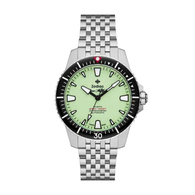 Zodiac Pro-diver Automatic Stainless Steel Watch, 42mm In Metallic
