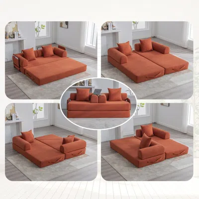 Streamdale Furniture Streamdale Foldable & Compressible Sofa With Metal Frame For Small Spaces