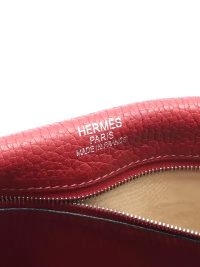 Pre-owned Hermes 2005 Tibet Vertical Mm Shoulder Bag In Red