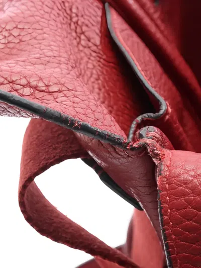 Pre-owned Hermes 2005 Tibet Vertical Mm Shoulder Bag In Red