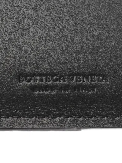 Pre-owned Bottega Veneta 2020s Intrecciato Bi-fold Wallet In Black