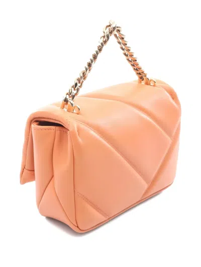 Pre-owned Bvlgari 2010 Serpenti Chain-strap Tote Bag In Orange