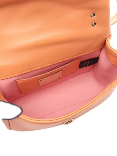 Pre-owned Bvlgari 2010 Serpenti Chain-strap Tote Bag In Orange