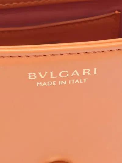 Pre-owned Bvlgari 2010 Serpenti Chain-strap Tote Bag In Orange